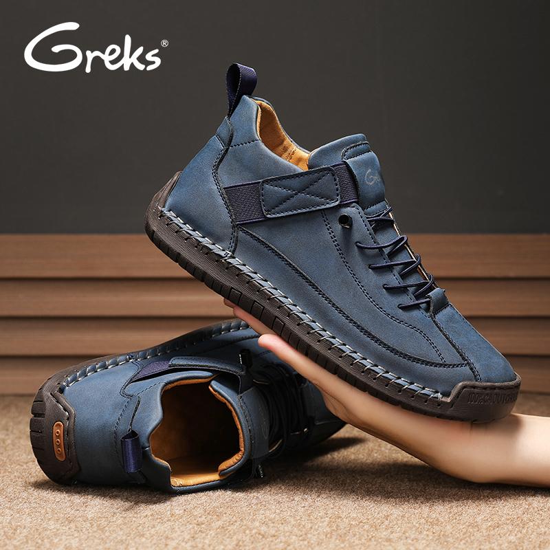 Men's Casual Ankle Boots Mid Top Walking Driving Shoes Fall Boots Black Boots Fathersdaygift Lightweight Footwear Boy