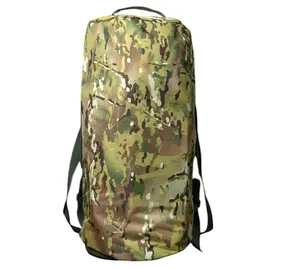 80L Duffel Bag Backpack 2-in-1 – Heavy Duty & Water-Resistant Tactical Duffel Bag for Travel - Camo Military Bag for Outdoor, Hiking, Hunting & Tactical Use