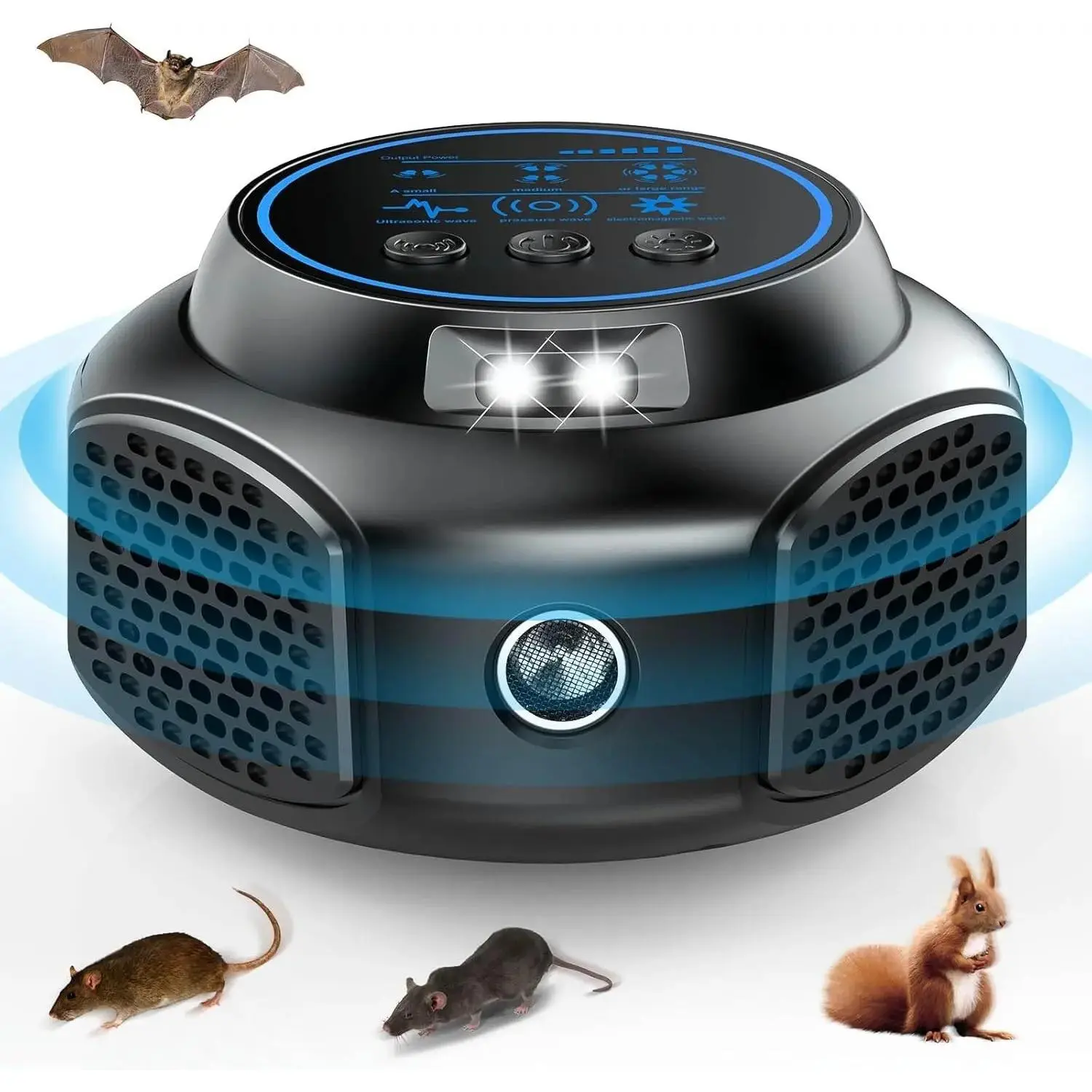 Ultrasonic Rodent Repellent Plug-In - Non-Toxic Mouse Rat Repellent with 360° Coverage, LED Lights for Indoor Insect & Pest Control, Rat And Mouse Repellent Indoor Insect Control
