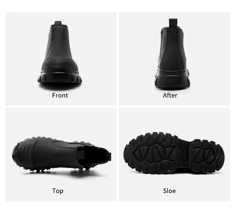 Lightweight steel toe brown anti slip work shoes - splash proof, smash proof, puncture proof, breathable safety shoes