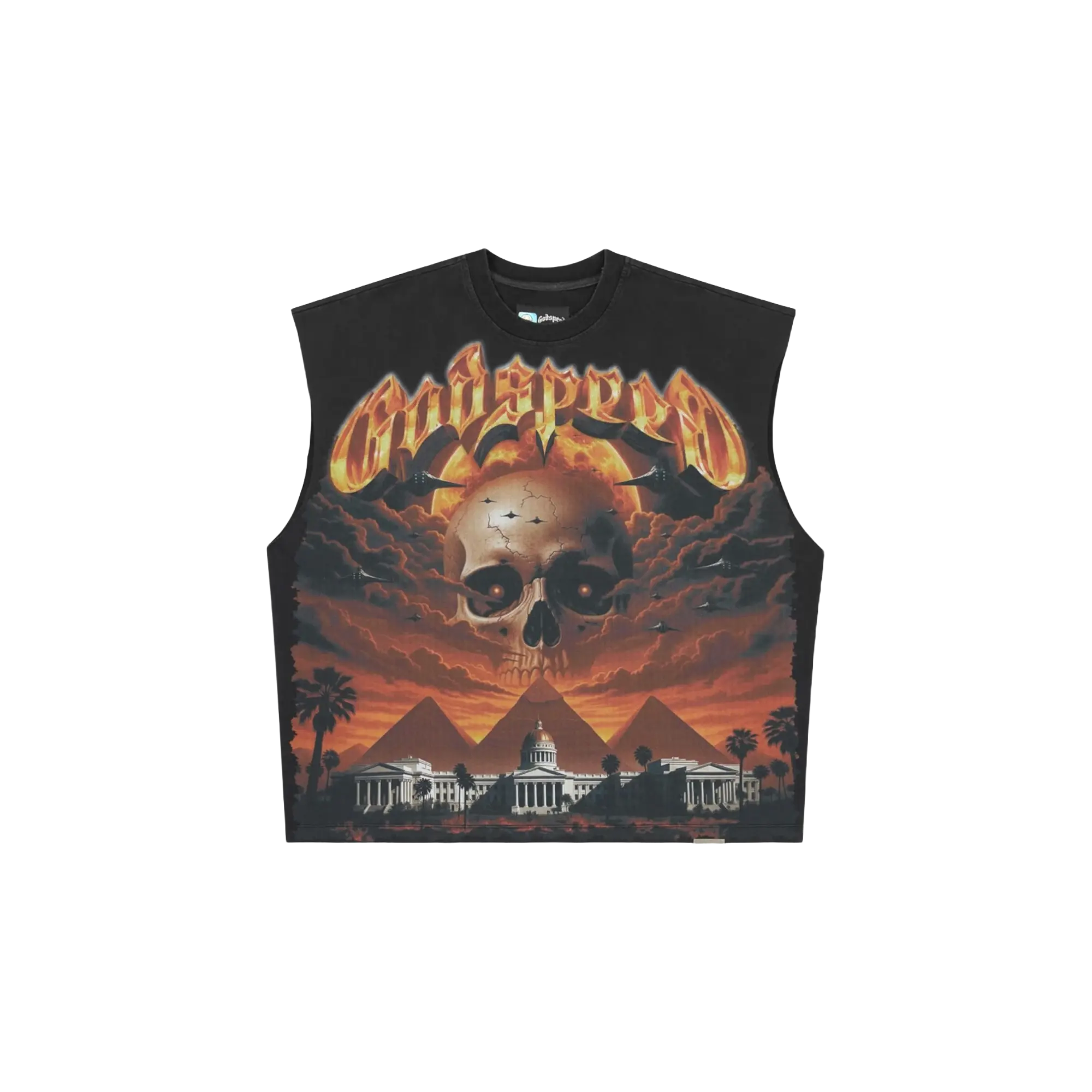 Echoes Empire Sleeveless T-shirt "Black Wash" GS616