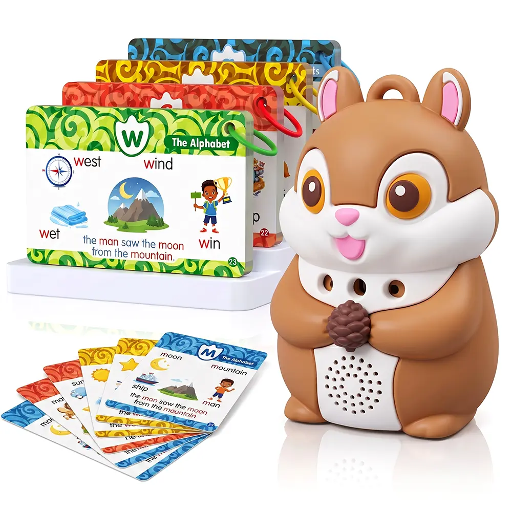 #Summervibes ATEYA Talking Flash Cards - Montessori Educational Toys for Toddlers, 55 Double-Sided Cards with 500+ Words, 200 Sentences & 14 Classic Songs, Phonics & Sight Words Learning Games, Perfect 1st Birthday Gift for Kids tiktokshopbacktoschool
