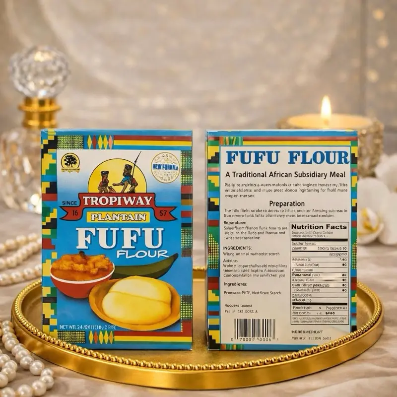 Topiway Plantain Fufu Flour Grain 1 Pack Traditional African Subsidiary Meal