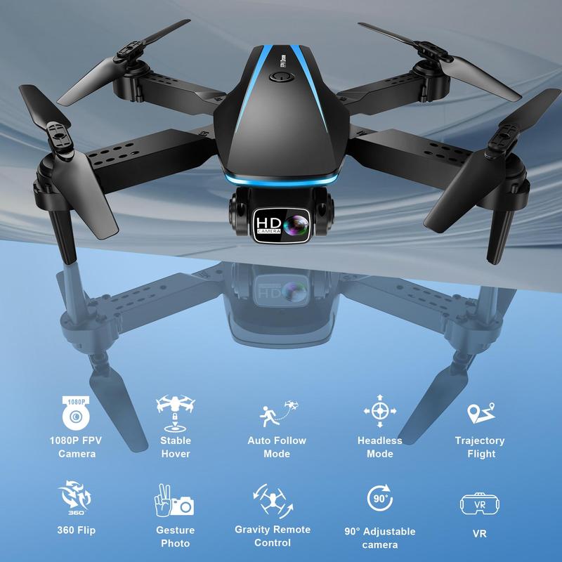 1080P HD Camera Drone for Beginners (Kids/Adults) - Foldable Mini Design, Stable Hover, Trajectory Flight, 90° Lens, 3D Flip, One Key Start - Gift Idea!