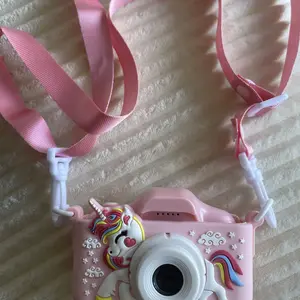 Toy Unicorn Mini Camera for Kids, Selfie Digital Camera, USB Rechargeable Camera with Memory Card, Strap, Reader, Birthday Christmas Gift for Boys Girls #GLOBAL PICKS
