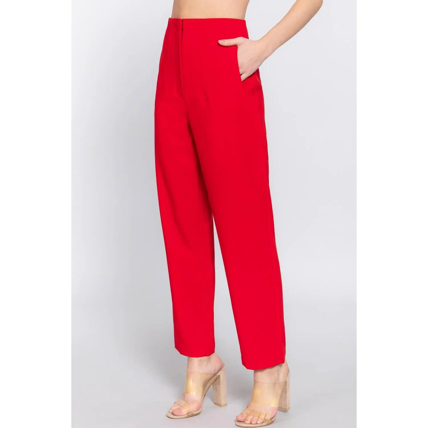 Red high waisted trousers Red high waisted trousers