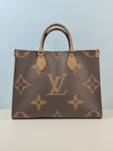 Pre-owned PVC coated canvas Tote Bags Louis Vuitton OnTheGo MM Handbag