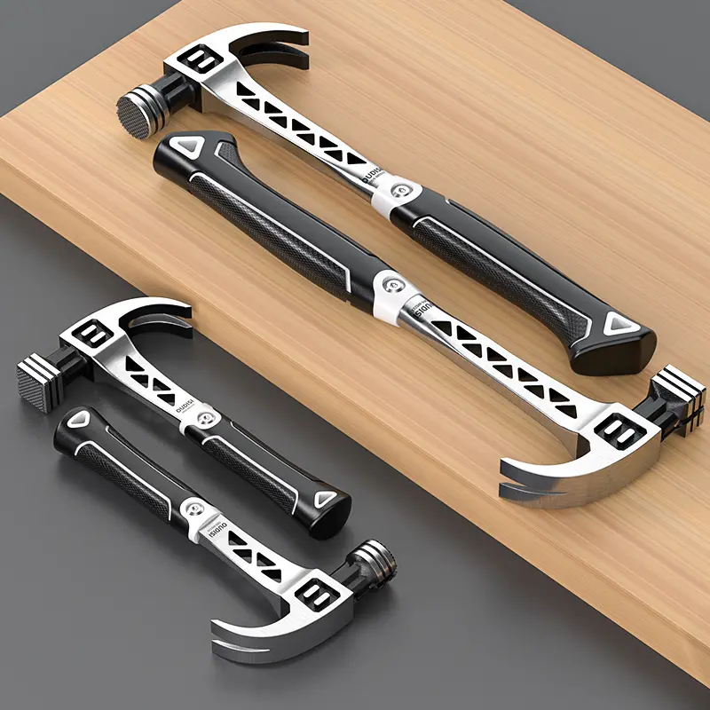 Oudisi Professional Heavy-Duty Claw Hammer - High Carbon Steel Hardware, Heat-Treated Metal Construction, Shock-Resistant Handle, Magnetic Nail Starter, for Construction Gear, Framing, Woodworking