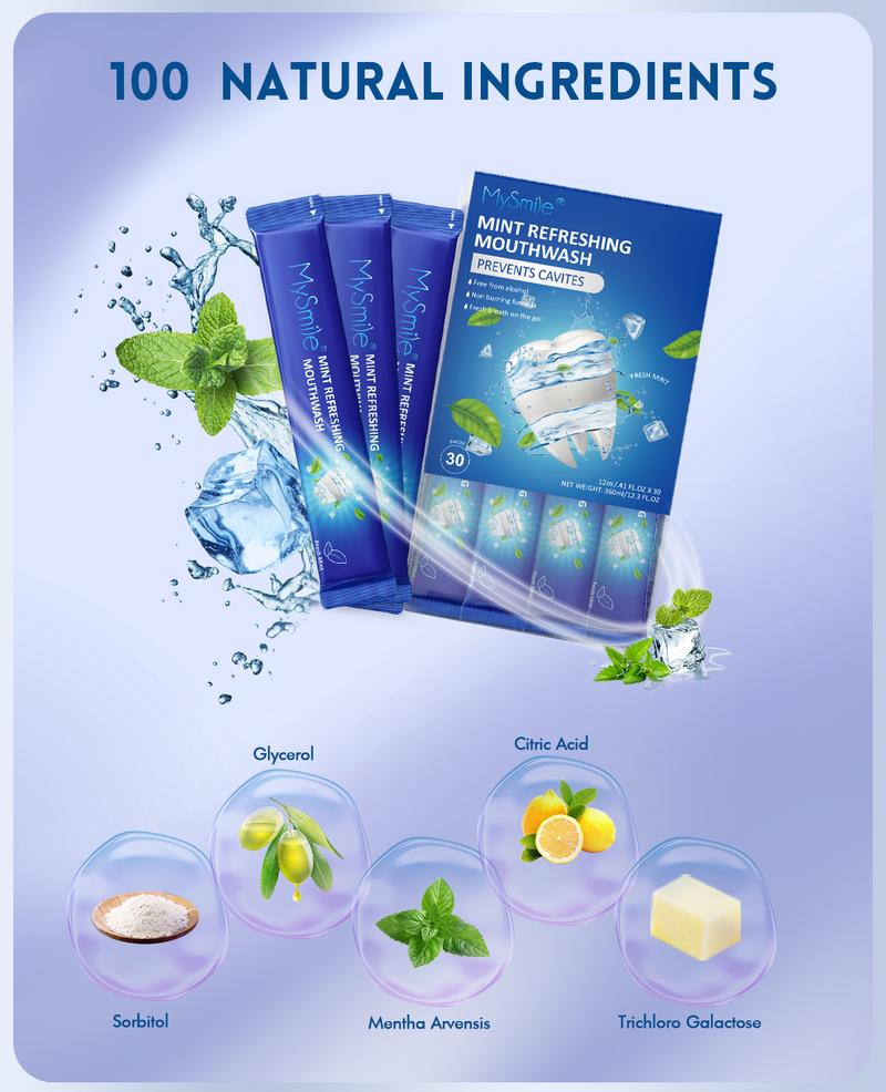 MySmile Mouthwash Alcohol Free, Travel Mouthwash Helps Kill 99% of Bad Breath Germs, Prevents Cavities, Fluoride Free(0.41 Fl Oz (Pack of 30)) MySmile Mouthwash Alcohol Free, Travel Mouthwash Helps Kill 99% of Bad Breath Germs, Prevents Cavities, Fluoride Free(0.41 Fl Oz (Pack of 30))