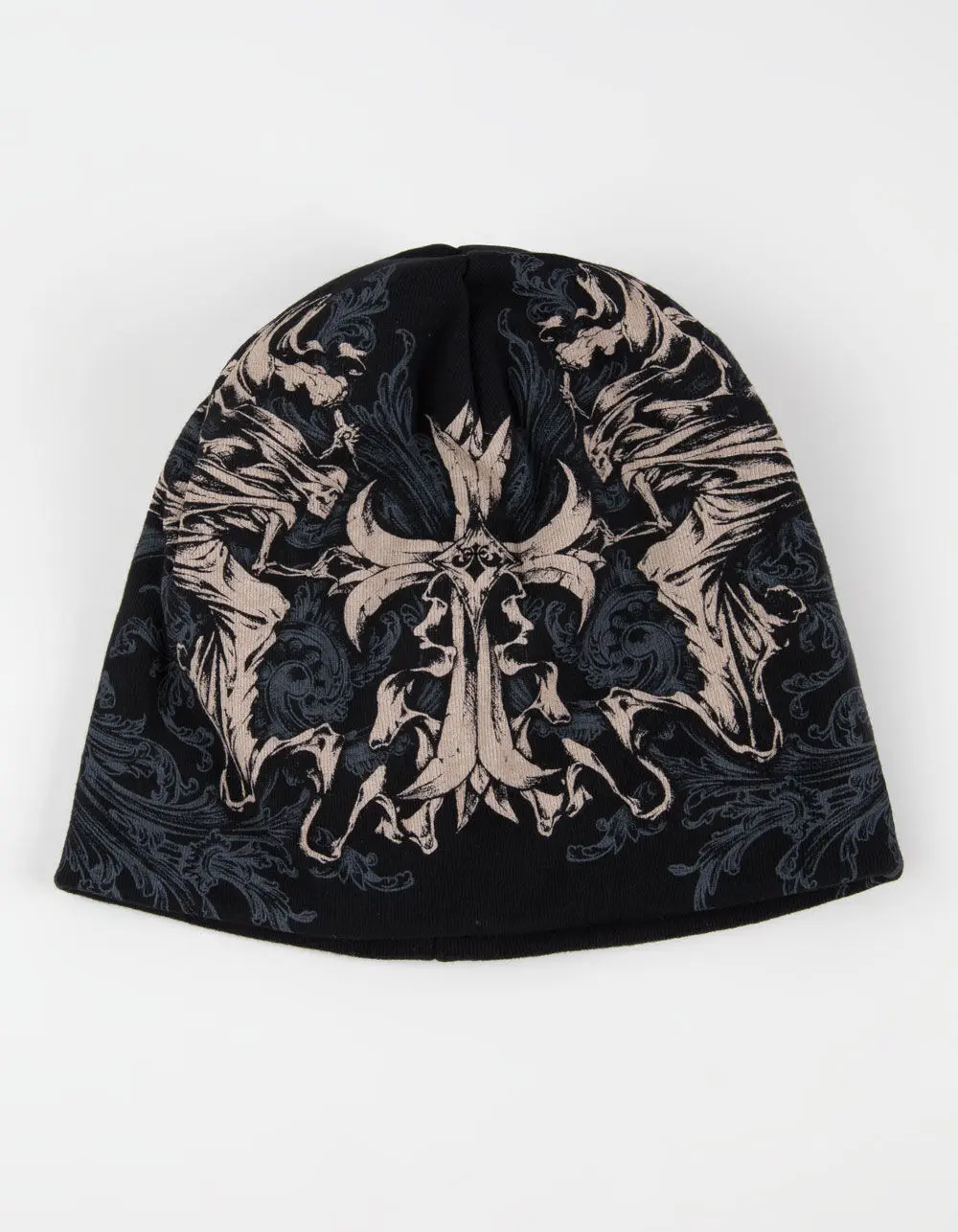 AFFLICTION  Mens Jump Reversible Beanie, Black Combo