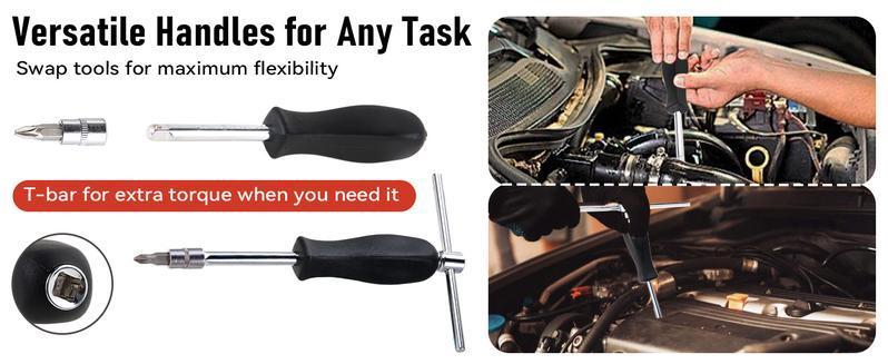 46/53 pcs Car Repair Tool Kit, Household Machinery Tools Set,Standard Socket Wrench, 1/2 * 1/4 "3/8" Drive Depth,Ratchet Screwdriver Compatible with Car Repair & Bicycle Repair, Hardware Toolbox,Auto Household, Christmas Gift for Dad,Black/Green 46/53 pcs Car Repair Tool Kit, Household Machinery Tools Set,Standard Socket Wrench, 1/2 * 1/4 "3/8" Drive Depth,Ratchet Screwdriver Compatible with Car Repair & Bicycle Repair, Hardware Toolbox,Auto Household, Christmas Gift for Dad,Black/Green