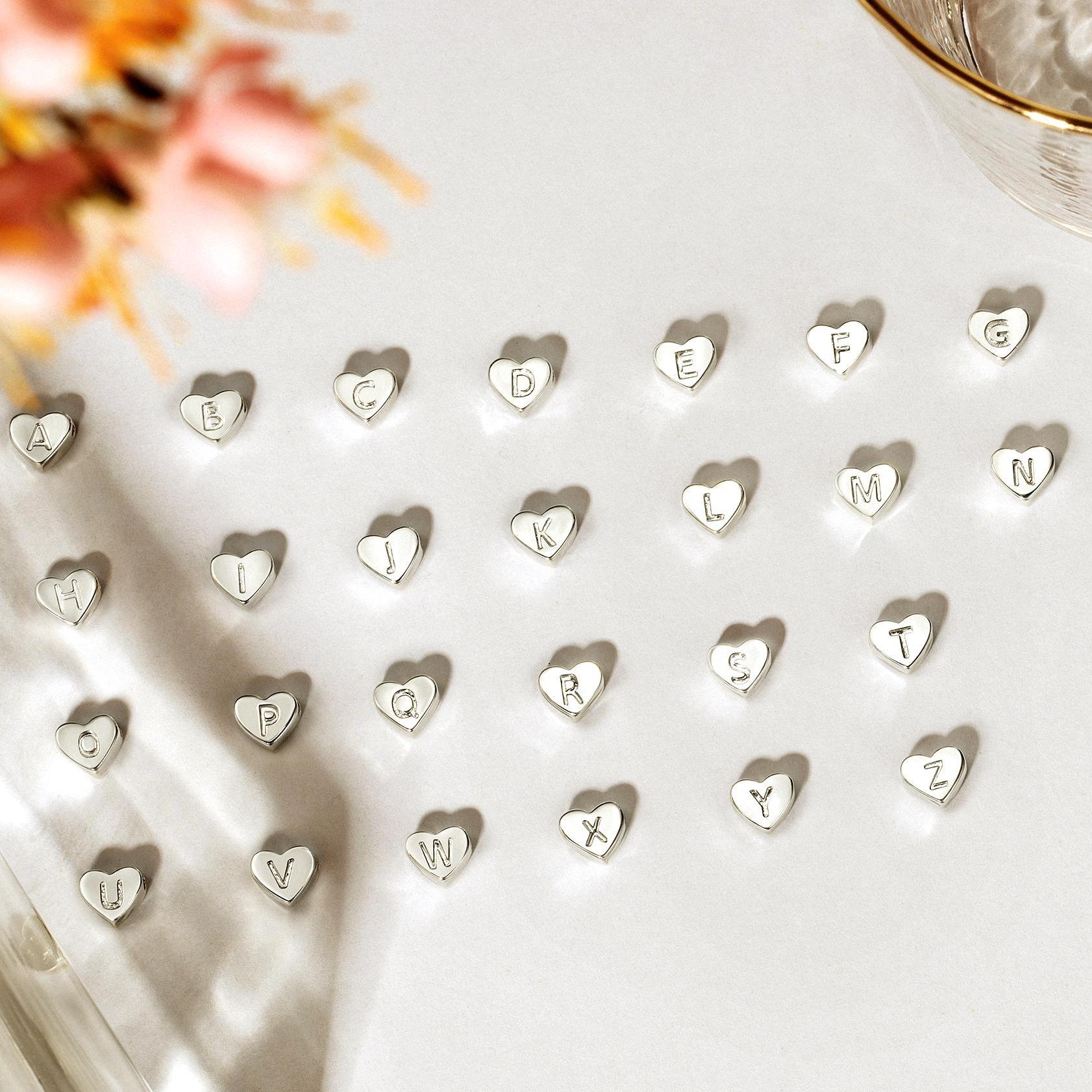 TEWIKY Silver-Plated Double-Layer Letter Anklet with Beaded Chain & Heart Letter Perfect for Valentine's Day Gift TEWIKY Silver-Plated Double-Layer Letter Anklet with Beaded Chain & Heart Letter Perfect for Valentine's Day Gift