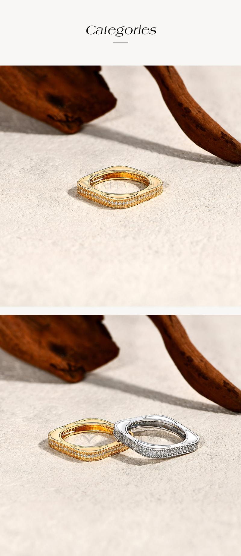 ATTAGEMS Classic D VVS1 Color Synthetic Nut Moissanite Ring for Women Men Unisex Daily Wear Sterling Silver Wedding Band Anniversary Birthday Gift Jewelry Sparkling Engagement Design R269