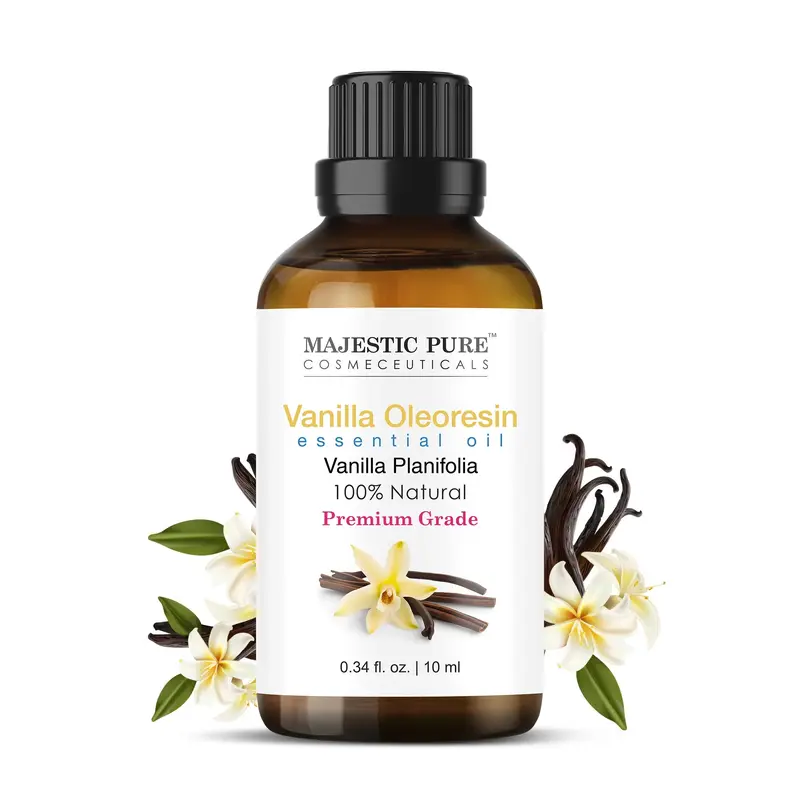 100% Natural Ingredients Vanilla Oleoresin Scented Diffuser Refill - 0.34 fl oz (10ml) Lightweight Carrier, Stress Relief for Indoors Home Fragrances Aromatherapy, Compatible with Fractionated Coconut