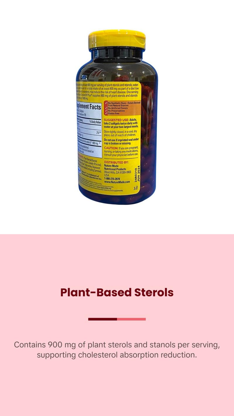 Nature Made CholestOFF Plus, 210 Softgels Supplement Healthcare Vitamin Edible Fitness Dietary