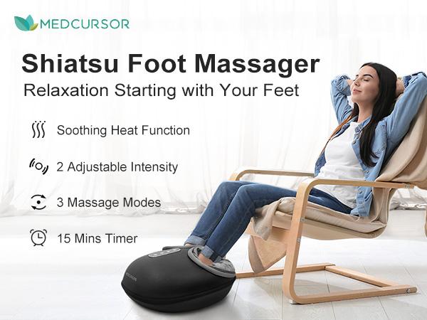 Foot Massager Machine with Heat, Gifts for Women Men,  Deep Kneading Massage,  Multi-Level Settings for Home, Office Use Relaxing Comfort