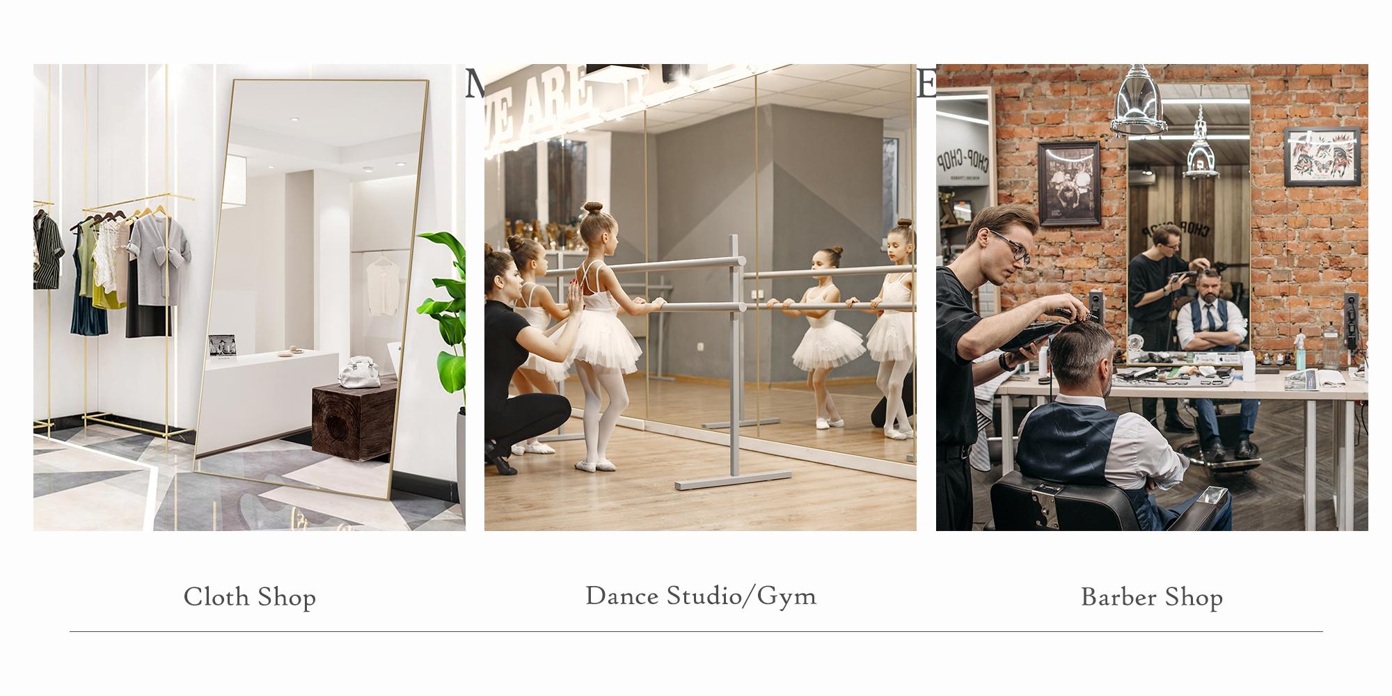 【New Size】Full Length Mirror, Floor Standing Mirror with Stand, Wall Aluminum Alloy Thin Frame Hanging or Leaning for Living Room Bedroom Cloakroom decorating 【New Size】Full Length Mirror, Floor Standing Mirror with Stand, Wall Aluminum Alloy Thin Frame Hanging or Leaning for Living Room Bedroom Cloakroom decorating