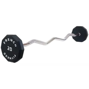 French Fitness EZ Curl Urethane Barbell 20 lbs - Single (New)