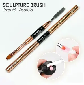 LAVIS Double Ended Oval #8 & Spatula Brush