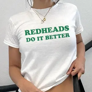 Redheads Do It Better Y2K Trendy Baby Tee, St Paddys Top, 90s Aesthetic Shirt Irish Baby Tee, Ireland Shirt, Gift For Her