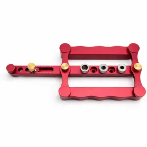 Self-Centering Doweling Jig Kit, Metric Wood Drill Guide with 6 mm, 8 mm, 10 mm Sleeves for Wood Joinery