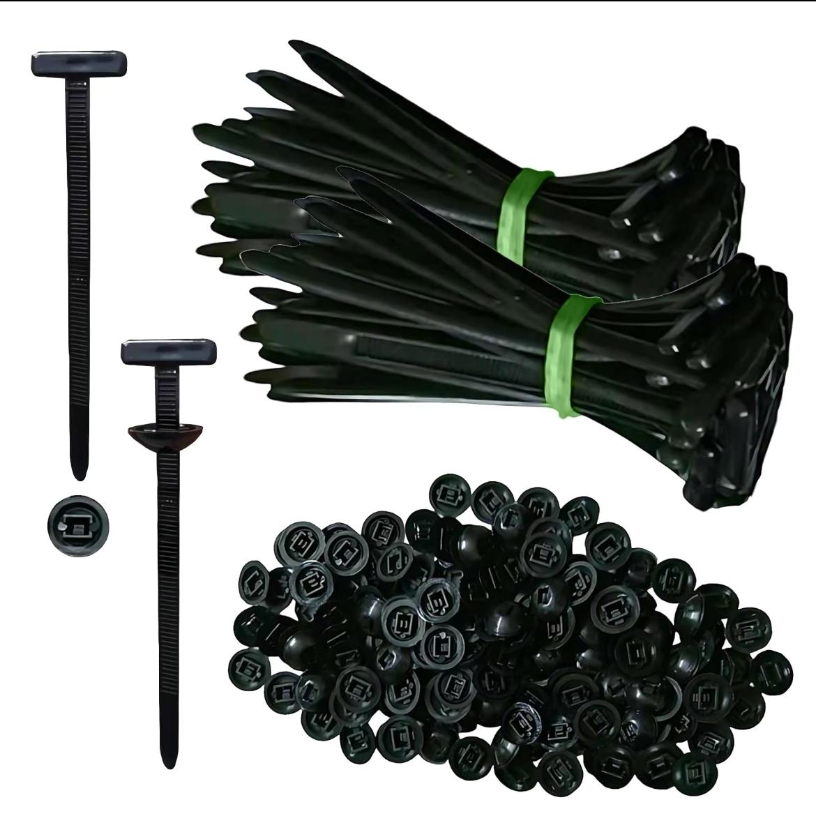 100Pcs Nylon Universal Cable Tie Buckle, HeavyDuty Self-Locking Nylon Zip Ties Holder, Multipurpose Plastic Cable Ties Tool for Car DailyRepair Wire