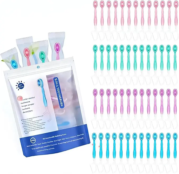 Tialexa Portable 5-in-1 Dental Care Set 26PCS – Toothbrush, Floss, Tongue Cleaner & Toothpick Kit, Soft Bristle Oral Hygiene Tools for Travel, Office, Camping & Everyday Use