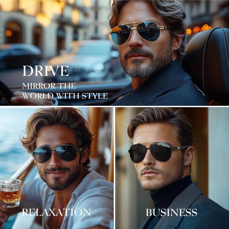 Gisele Polarized Aviator Sunglasses - Stylish UV400 Protection for Men & Women Ideal for Driving & Outdoor Sports Lightweight Durable Unisex Style Summer Essentials