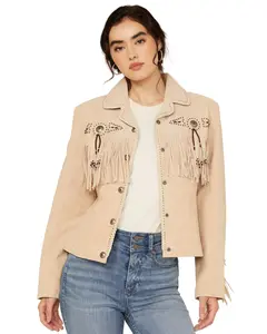 Scully Women's Fringe And Beaded Jacket - L152-191