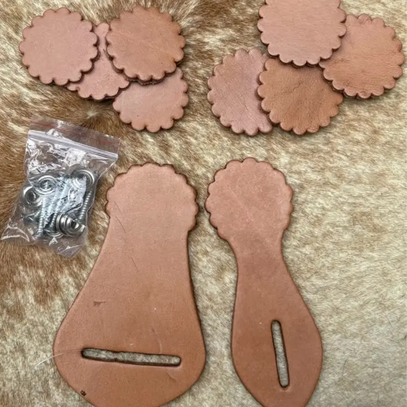 Light Leather plus Hardware Western Saddle Parts Replacement Kit