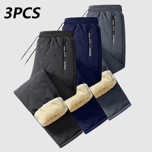 Men's Warm Thermal Winter  Snowpants Ideal for Hiking Workouts & Outdoor Activities Machine sweatpants men Perfect for Extreme Cold Weather Layered Solid Color Design Regular Fit Menswear Top  Stylish Trouser pants men wear Casual Plain