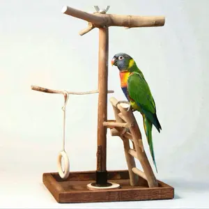 Pekproducts: Square Gym Bird Perch Natural Wood