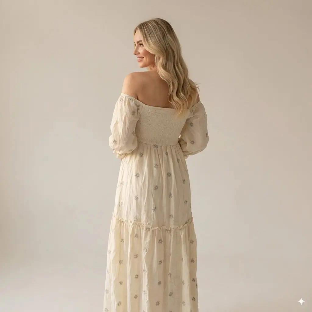 astoria maxi dress Edikted Women's Astoria Slitted Denim Maxi Dress