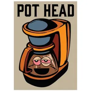 "POT HEAD" Funny Coffee Maker Kitchen Fridge Magnet - 3.5" x 2.5" Made in USA Decor Magnetic