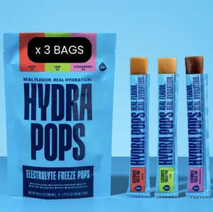 Hydra Pops – Electrolyte Freeze Pops – three Bag BUNDLE Pack