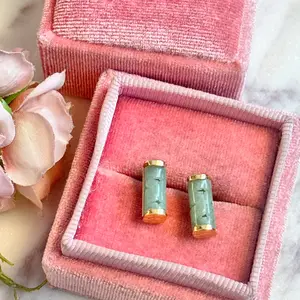 Aventurina Tube Earrings