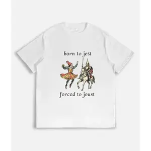 Born to Jest Forced to Joust Shirt. Funny Meme Tee. Medieval Middle Ages. T-shirt Tshirt Tees T. Gamer Gaming Fantasy