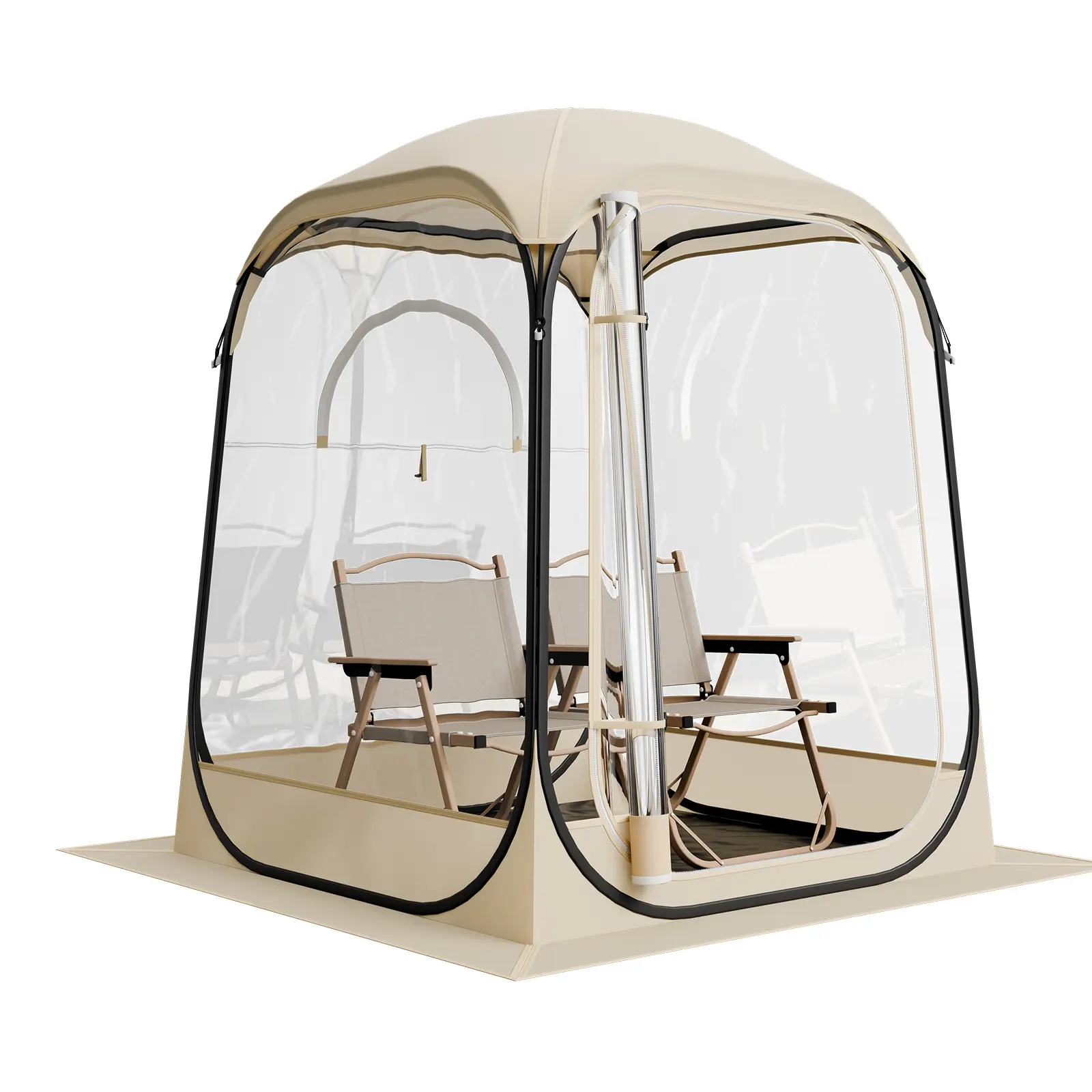VEVOR Pop up Sports Tent,  50x50 in Clear Bubble Tent for 1 Person, Waterproof Outdoor Pod with Floor Mat & Top Cover, Garden Igloo Dome Tents Camping Shelter for Events Fishing Cheering