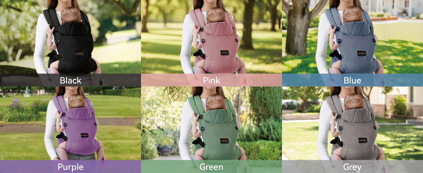 Baby Carrier 7-45 lbs with Natural Material, Newborn to Toddler, Ergonomic Design,Versatile and Adjustable,Hands Free for Moms&Dads