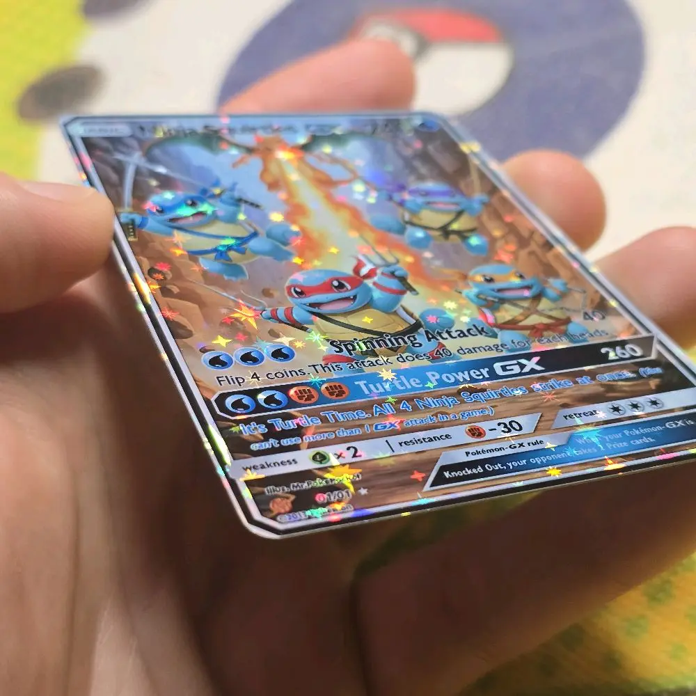 Ninja Squirtles GX Custom Card | Rainbow / Glass / Bubble / Starry Holo -  TikTok Shop