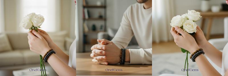 Protect Your Energy Healing Crystal Bracelet Stack | 4mm Protection Stone Beads | Unisex Jewelry for Men & Women Stackable