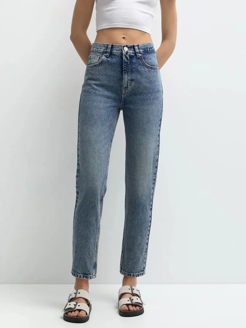 Straight Leg Mom Jeans for Women High Waisted Ankle Jeans Boyfriend Denim Tapered Leg Pants Women's 90s