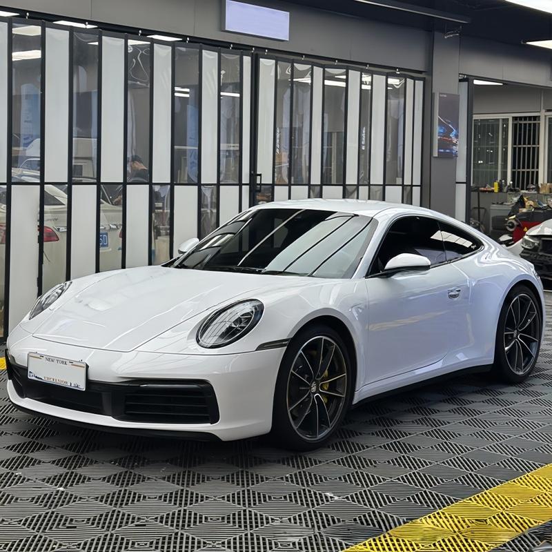 FONESO Super Glossy Car Body Sticker with Cutter and Hand Tool Kit, 60 x 8 inch Car Vinyl Film Wrap Protector Sticker, 5 FT x 1 FT Self-Adhesive Air Bubble Free Easy to Install, Universal For All Cars SUVs Sedan Coupe Truck Pickup Bike Motorcycle - White