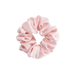 [30 Momme Heavyweight] 100% Mulberry Silk Scrunchie, Frizz & Breakage Prevention Hair Tie, Premium Light Blush, Valentine's Day Gift hair tie zen