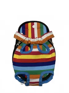 Colorful Striped Dog Harness Sz S Multicolor Adjustable Straps Unbranded