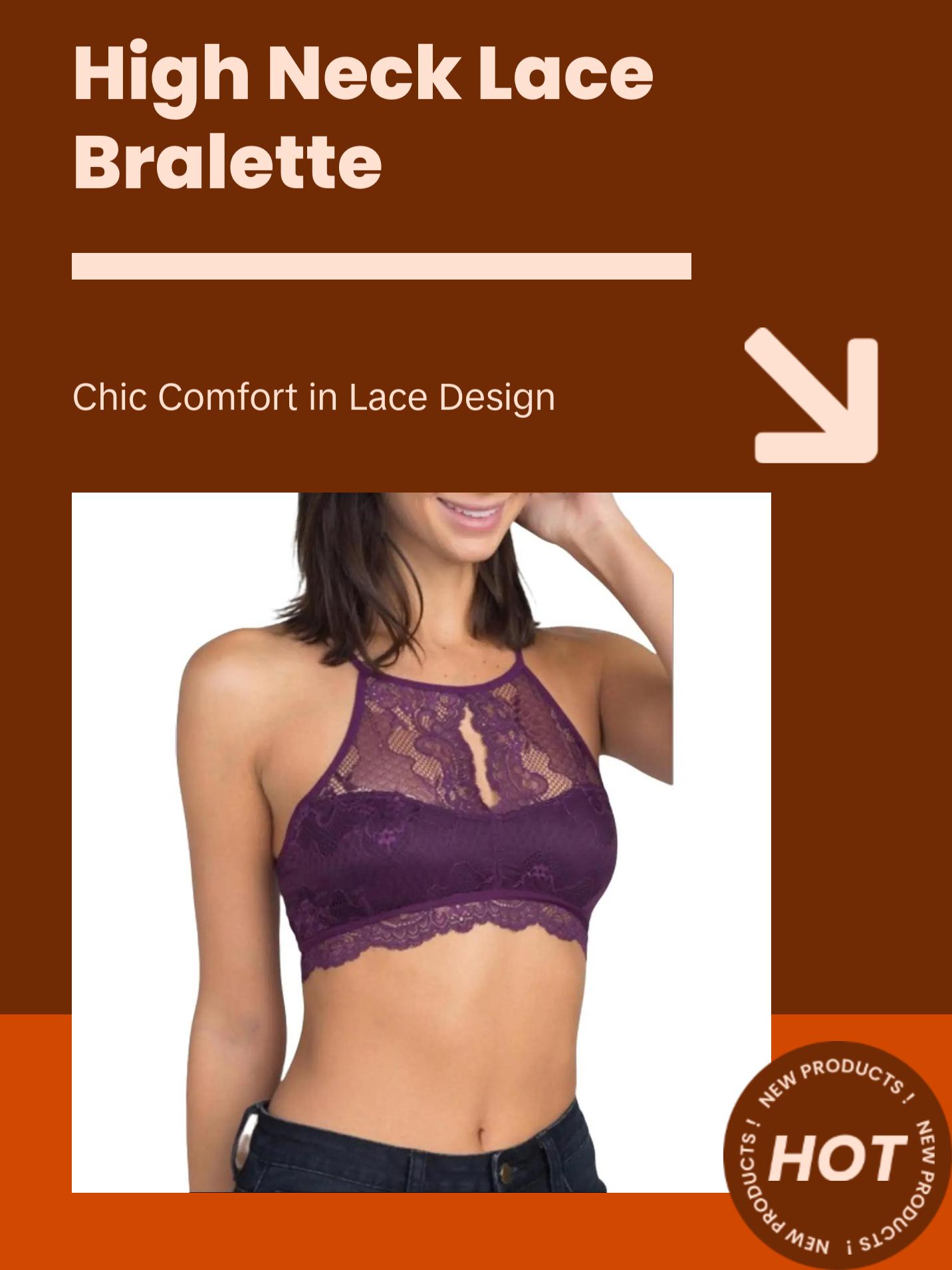 Lasting Impression High Neck Lace Bralette Womenswear Pullover