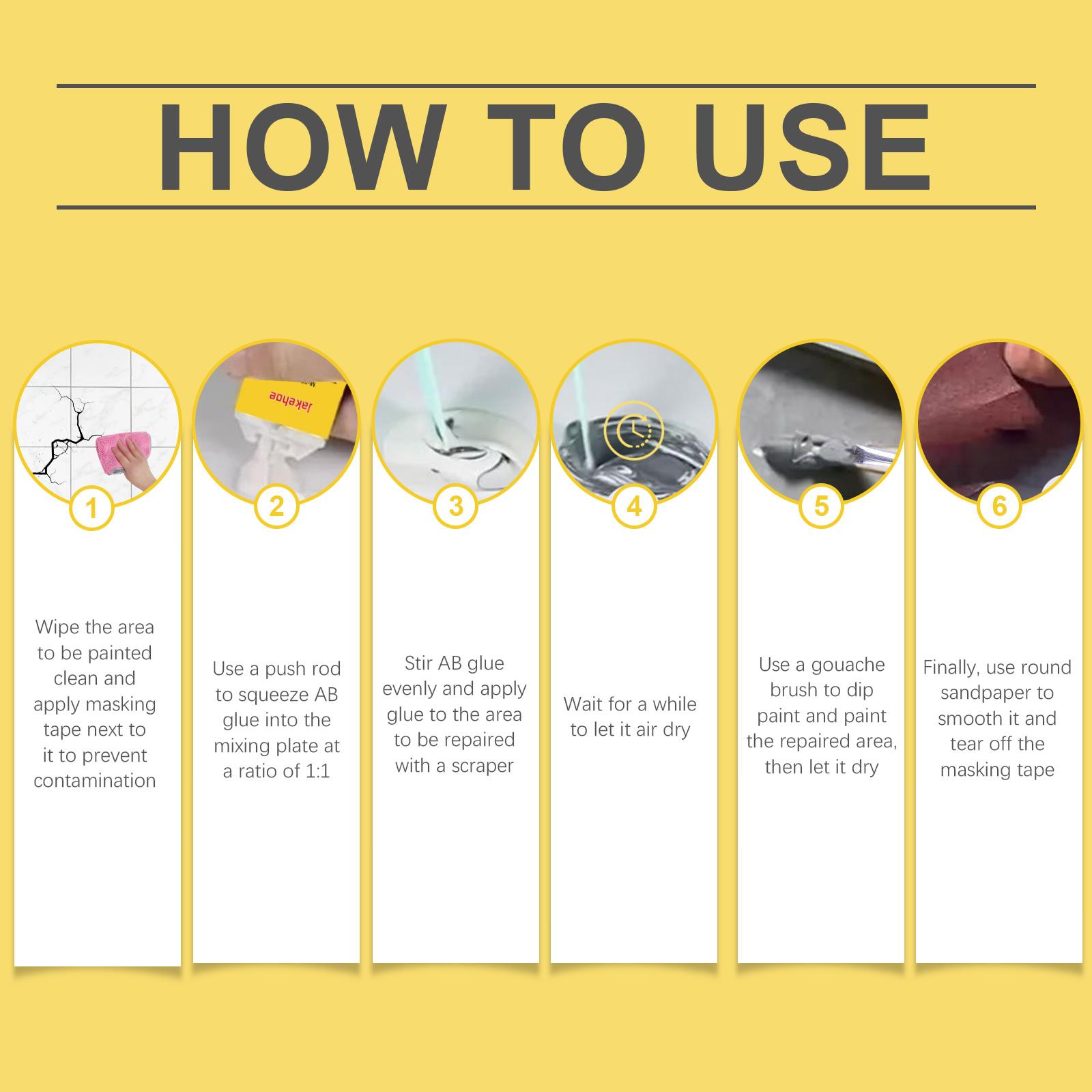 Jakehoe Tile Crack Repair Glue Tile Repair Glazed Marble Pit Ceramic Crack