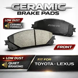 BC1324 QuietCast Premium Ceramic Disc Brake Pad Set - Compatible with Select Lexus NX200t, NX250, NX300h, NX350/350h, RX350, RX450h; Toyota Camry, Highlander, RAV4 Prime, Sienna + More; FRONT cars accessories auto accessories