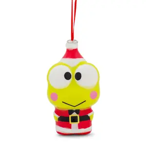 Sanrio Keroppi Santa 4-Inch Shatterproof Decoupage Ornament