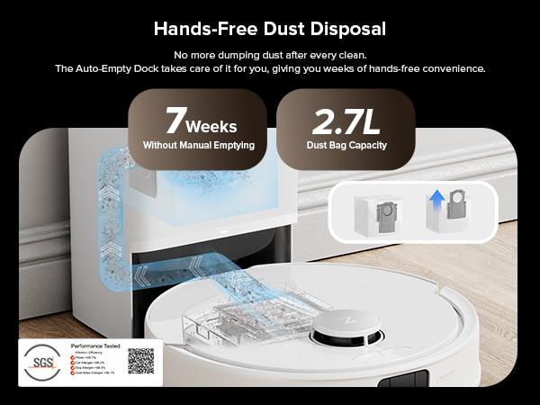 [SaleLink] Roborock Q10 X5+ Robot Vacuum and Mop, Self-Emptying, 10,000Pa Suction, Hands-Free Cleaning for up to 7 Weeks, Obstacle Avoidance, LiDAR Navigation, No-Go Zones #TikTokShopSpringGlowUp #NewDropsForYou Cordless Rechargeable